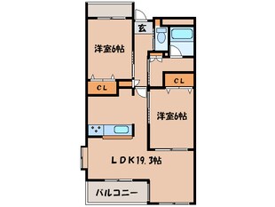 ボヌ－ルの物件間取画像